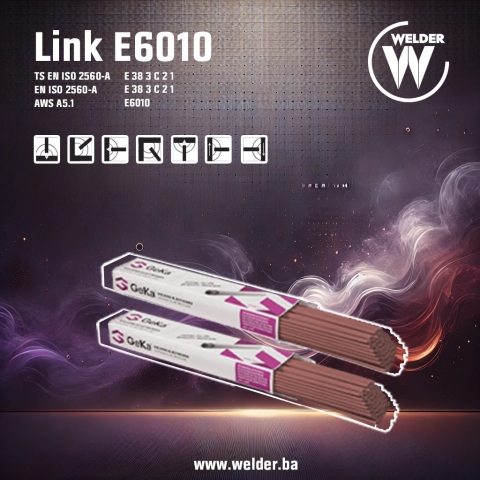 Celulozna elektroda Link E6010 3,2x350mm 5kg