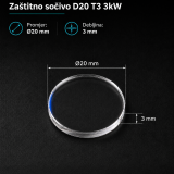 Zaštitno sočivo 20x3 D20 T3