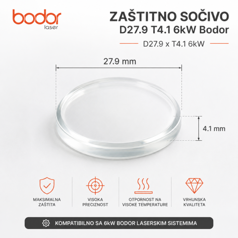 Zaštitno sočivo D27.9 T4.1 6kW Bodor