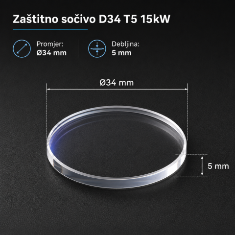 Zaštitno sočivo D34 T5 15kW