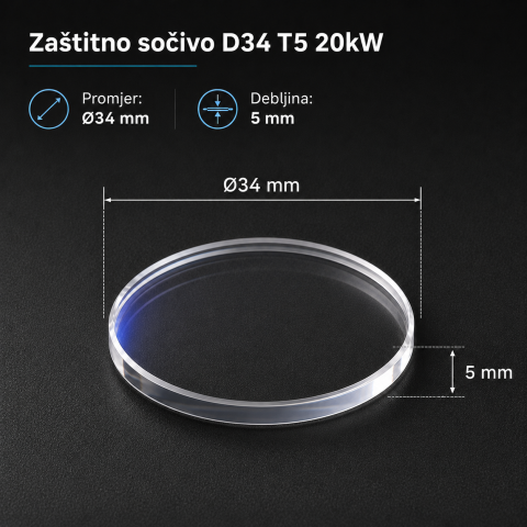 Zaštitno sočivo D34 T5 20kW
